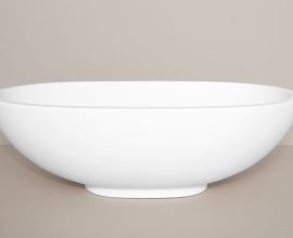 Aquatica Karolina 2 White Oval Solid Surface Bathroom Vessel Sink